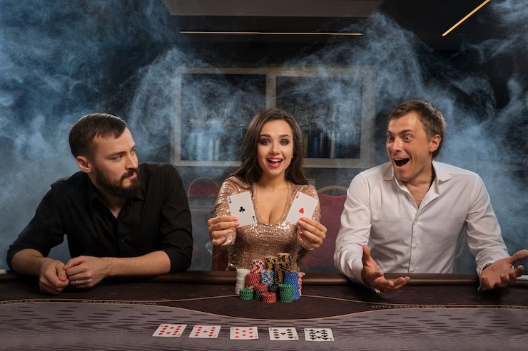 iyatoto link live Three Card Poker dealer at studio with multi-camera feed